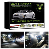 2011-2018 Chevrolet Cruze Super Bright 3014 Series LED interior light kit