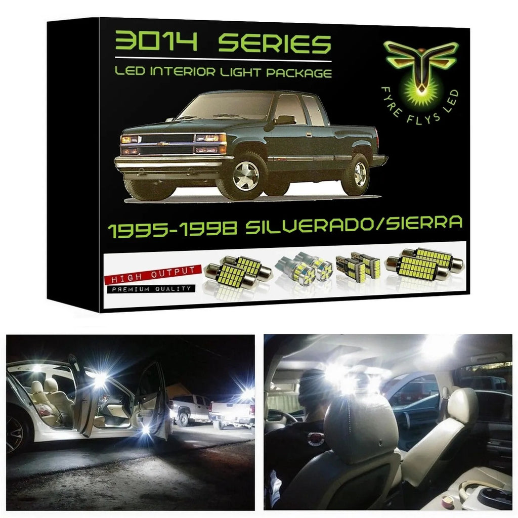 1995-1999 Chevy/GMC Silverado Sierra C1500 K1500 Super Bright 3014 Series LED interior light kit
