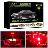 2001-2003 Acura CL Super Bright 3014 Series LED interior light kit