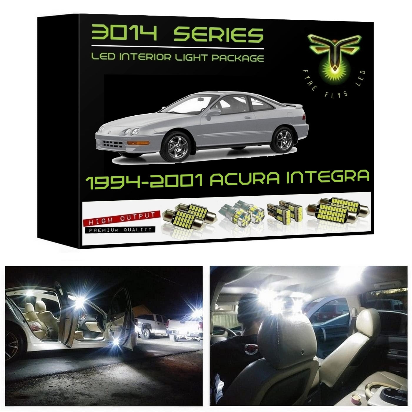 1994-2001 Acura Integra Super Bright 3014 Series LED interior light kit