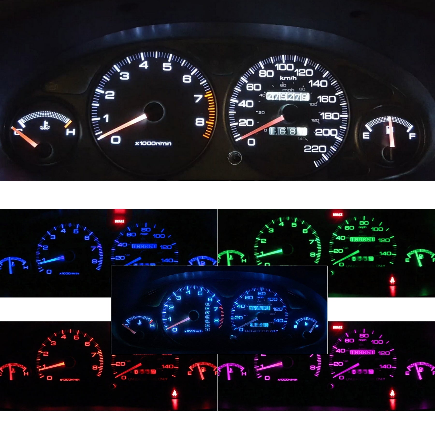 LED Speedo KIT for 94-01 Acura Integra DC2 DC4 DB8 Gauge Cluster Set