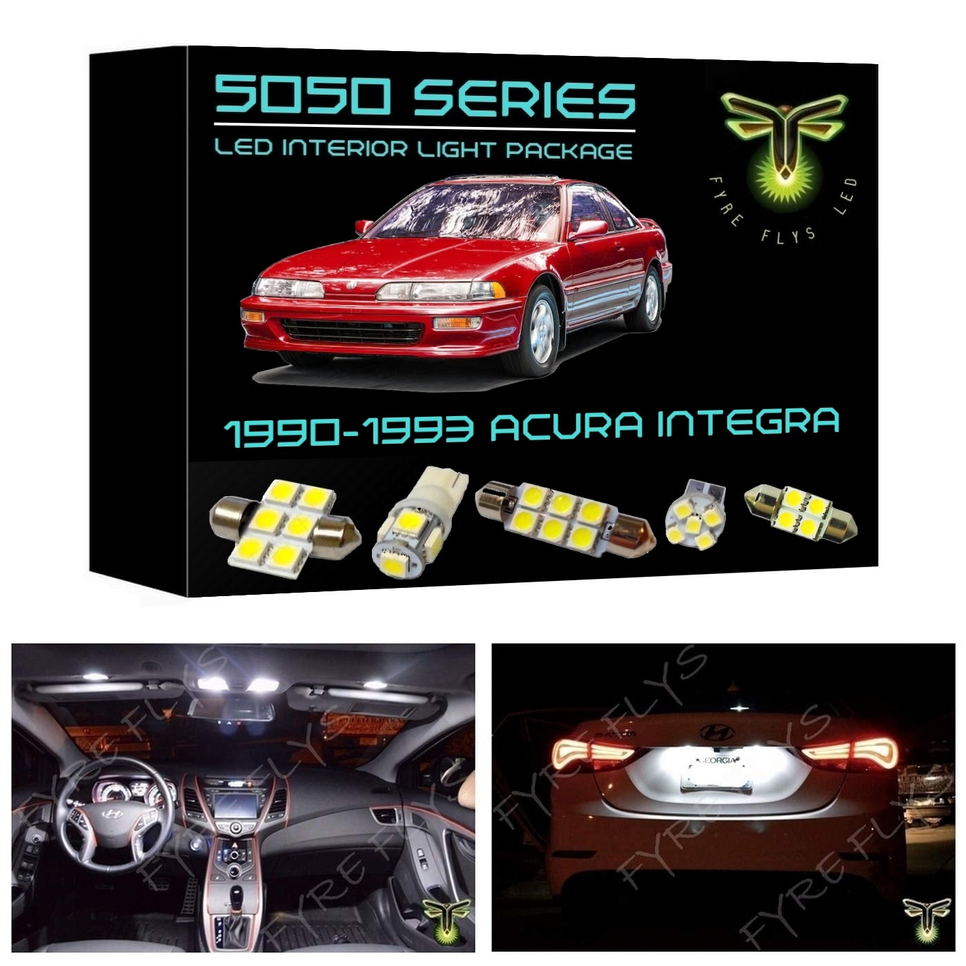 1990-1993 Acura Integra LED interior light kit 5050 Series