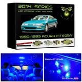 1990-1993 Acura Integra Super Bright 3014 Series LED interior light kit
