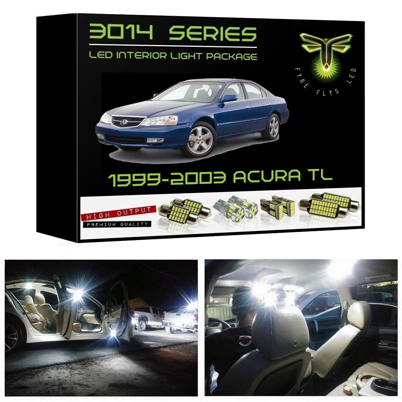 1999-2003 Acura TL Super Bright 3014 Series LED interior light kit