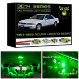 1991-1995 Acura Legend Sedan Super Bright LED interior light kit 3014 Series