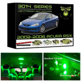 2002-2006 Acura RSX Super Bright 3014 Series LED interior light kit