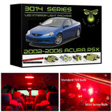 2002-2006 Acura RSX Super Bright 3014 Series LED interior light kit