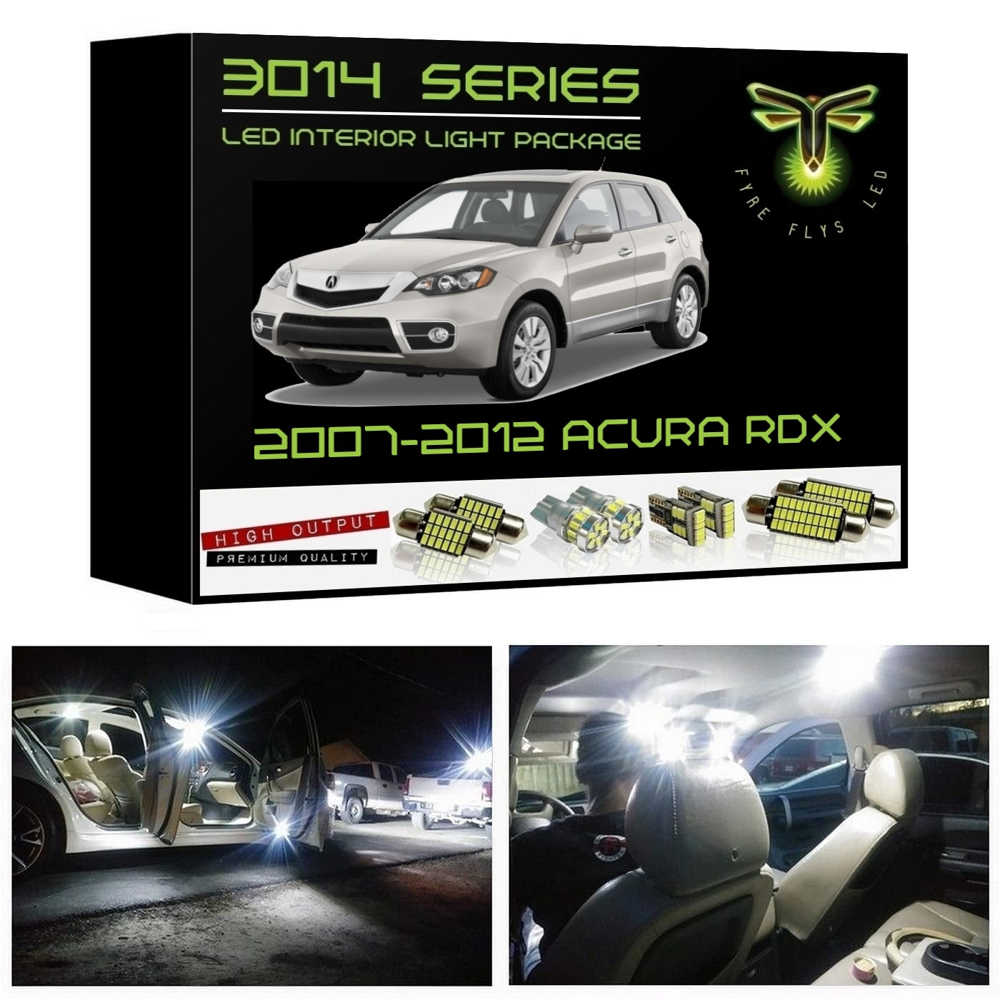 2007-2012 Acura RDX Super Bright 3014 Series LED interior light kit