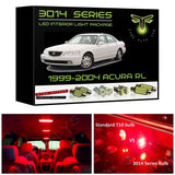 1999-2004 Acura RL Super Bright 3014 Series LED interior light kit
