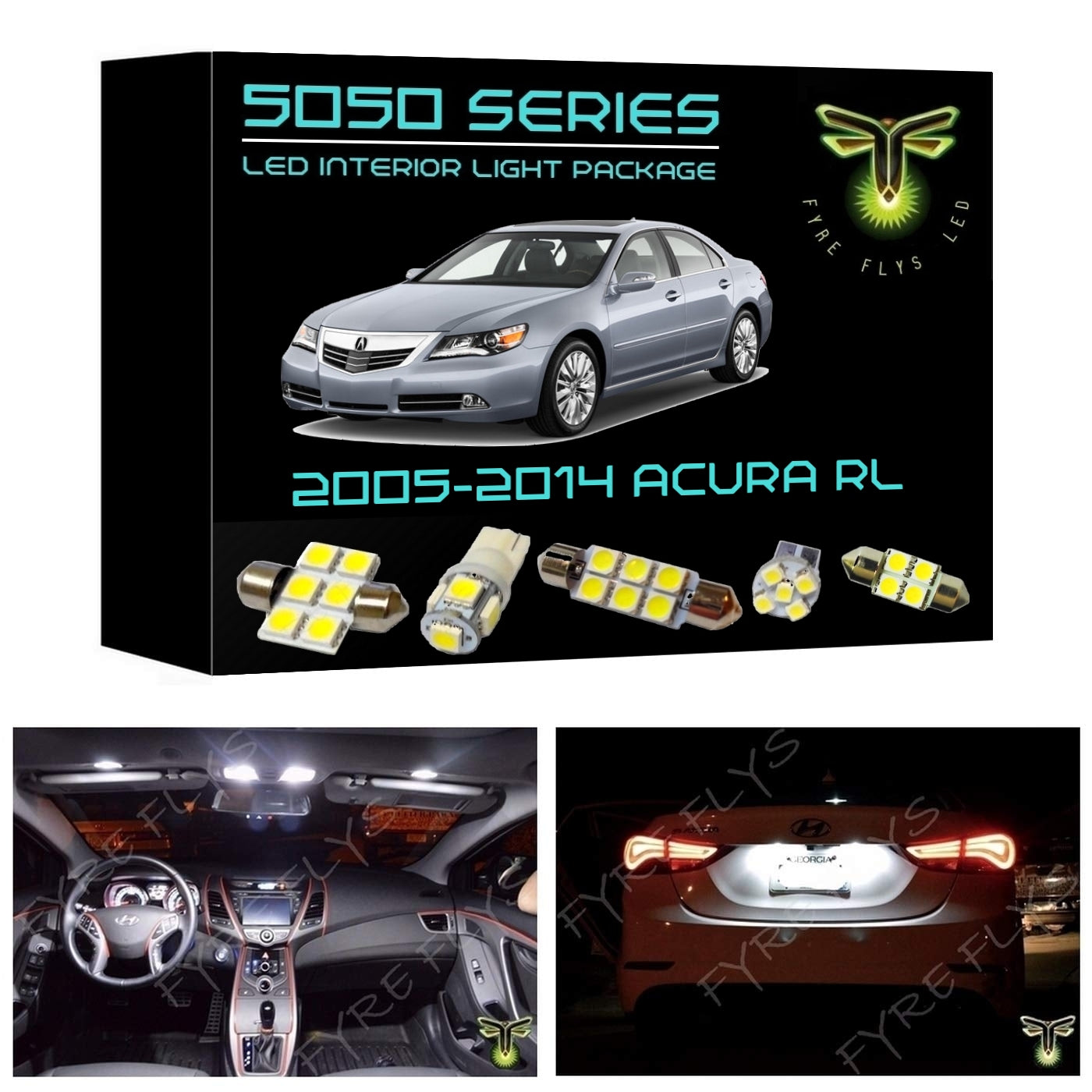 2005-2014 Acura RL LED interior light kit 5050 Series