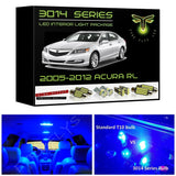2005-2012 Acura RL Super Bright 3014 Series LED interior light kit