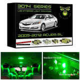 2005-2012 Acura RL Super Bright 3014 Series LED interior light kit