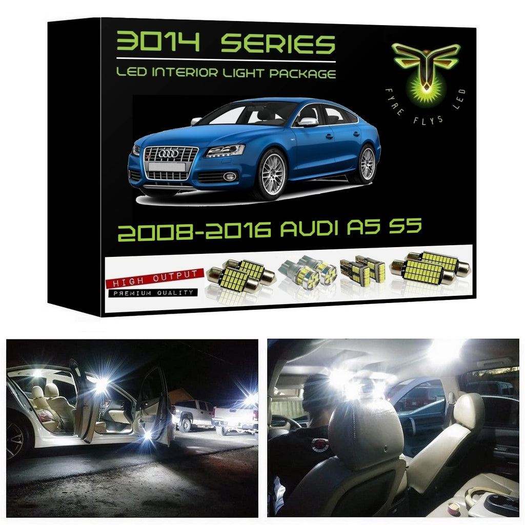2008-2016 Audi A5 & S5 Super Bright 3014 Series LED interior light kit