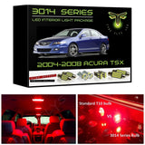2004-2008 Acura TSX Super Bright 3014 Series LED interior light kit