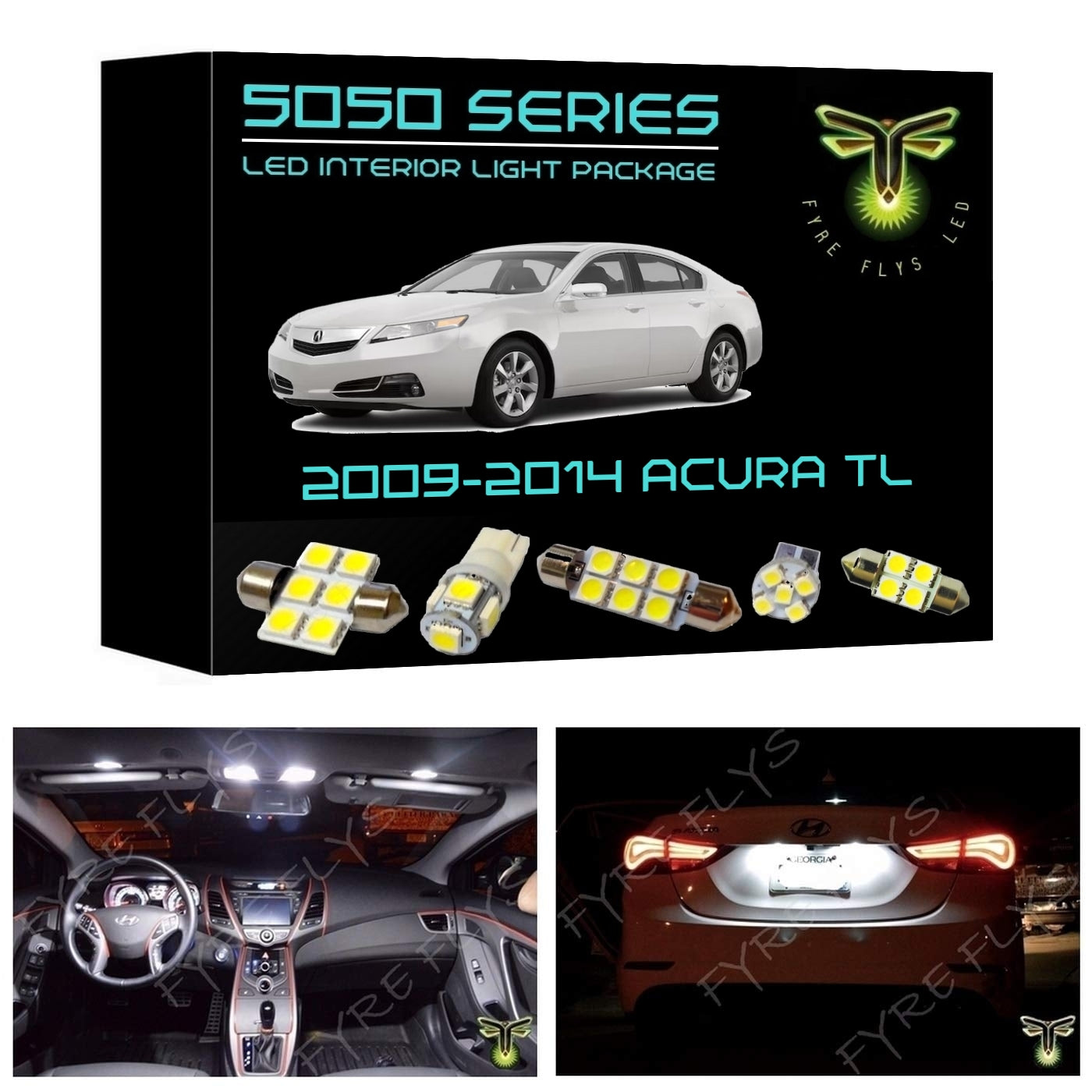 2009-2014 Acura TL LED interior light kit 5050 Series