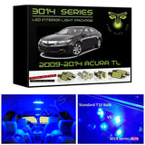 2009-2014 Acura TL Super Bright 3014 Series LED interior light kit