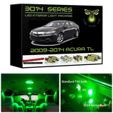 2009-2014 Acura TL Super Bright 3014 Series LED interior light kit