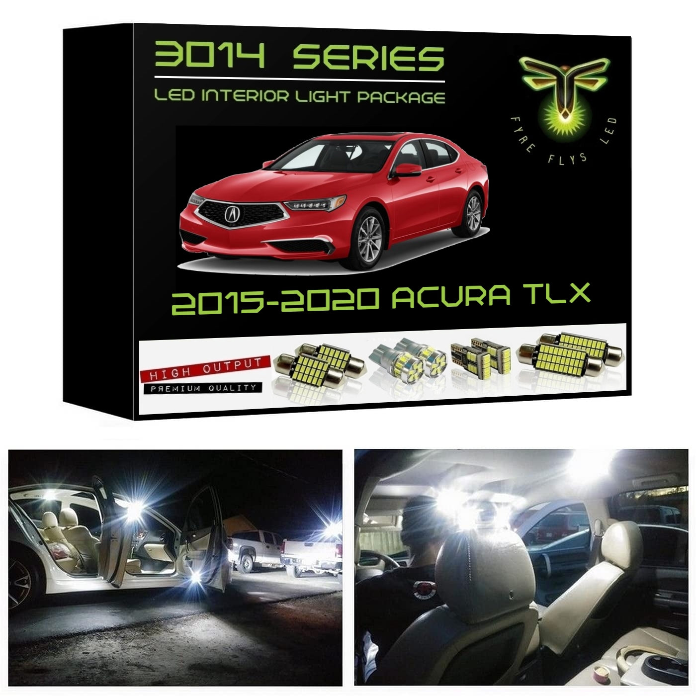 2015-2020 Acura TLX Super Bright 3014 Series LED interior light kit