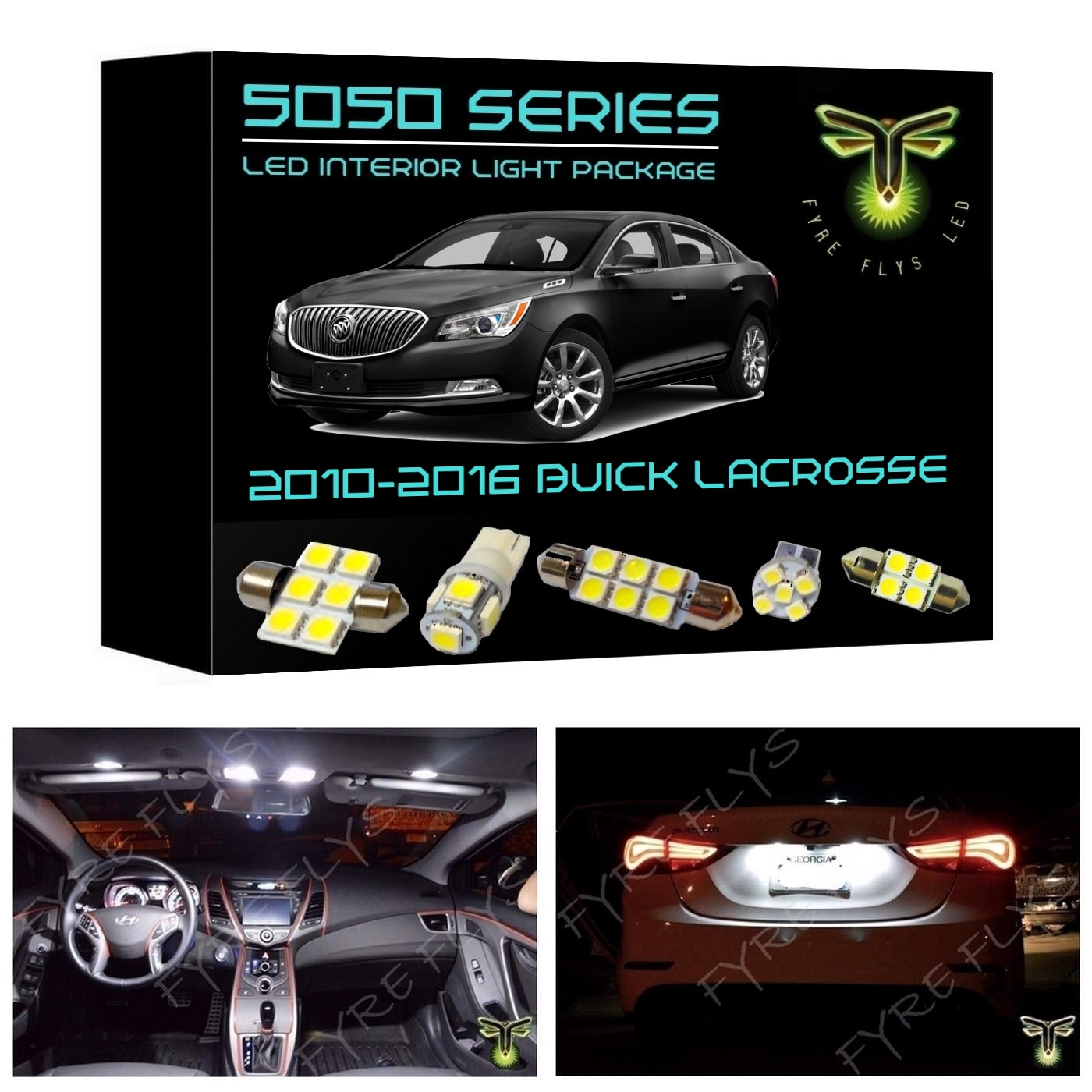2010-2016 Buick LaCrosse LED interior light kit 5050 Series