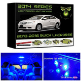 2010-2016 Buick LaCrosse Super Bright 3014 Series LED interior light kit
