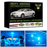 2010-2016 Buick LaCrosse Super Bright 3014 Series LED interior light kit
