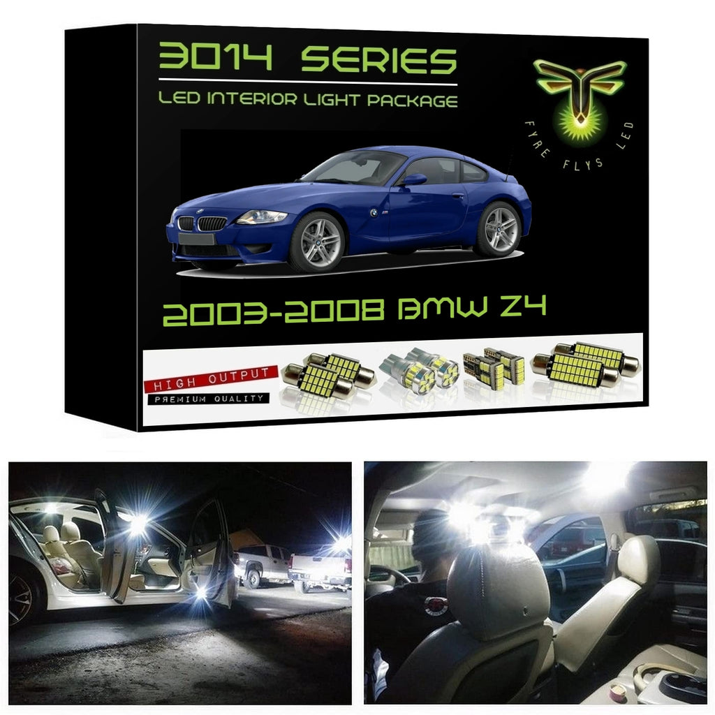 2003-2008 BMW Z4 Ultra Bright 3014 Series LED interior light kit for Coupe or Roadster