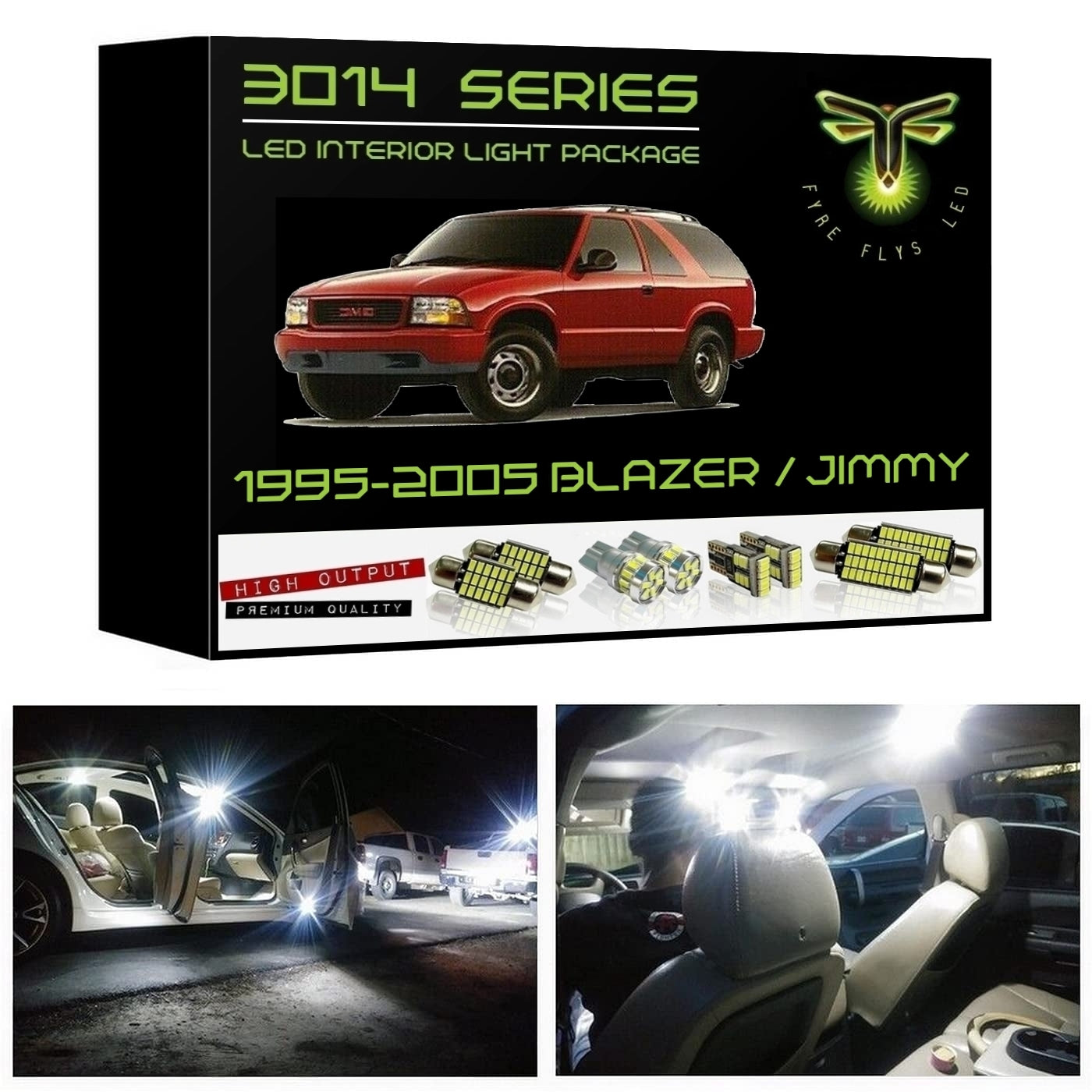 1995-2005 Chevy Blazer or GMC Jimmy Super Bright 3014 Series LED interior light kit