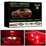 1995-2005 Chevy Blazer or GMC Jimmy Super Bright 3014 Series LED interior light kit