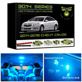 2011-2018 Chevrolet Cruze Super Bright 3014 Series LED interior light kit Sedan or Hatchback
