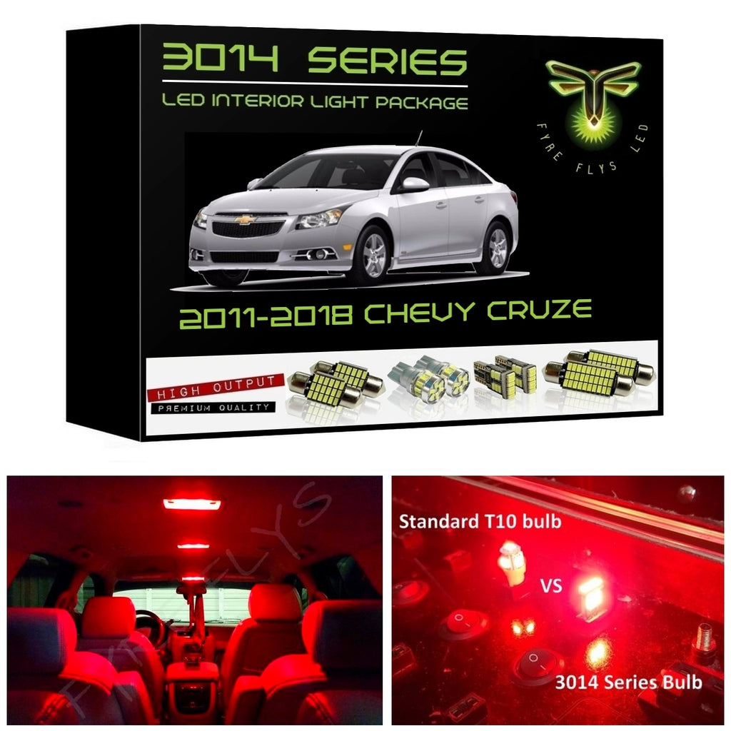 2011-2018 Chevrolet Cruze Super Bright 3014 Series LED interior light kit Sedan or Hatchback