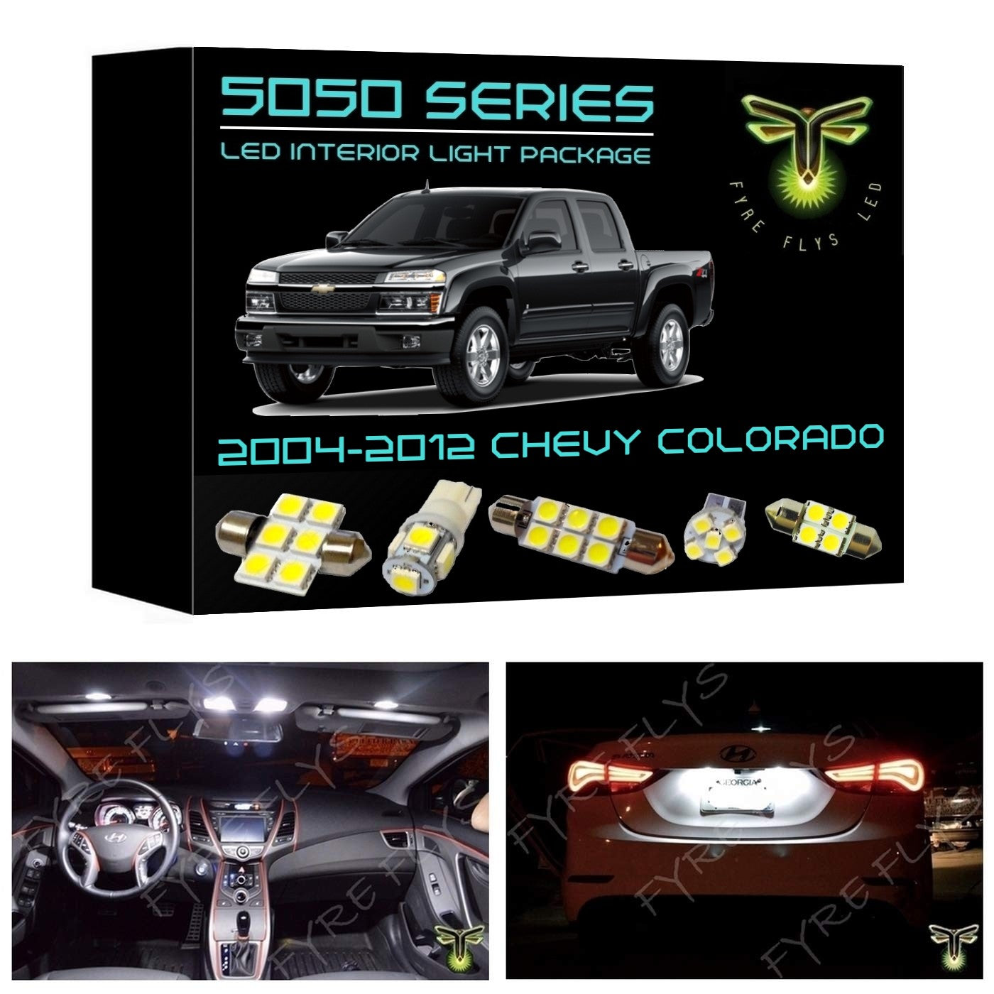Complete LED interior light kit for 2004-2012 Chevy Colorado