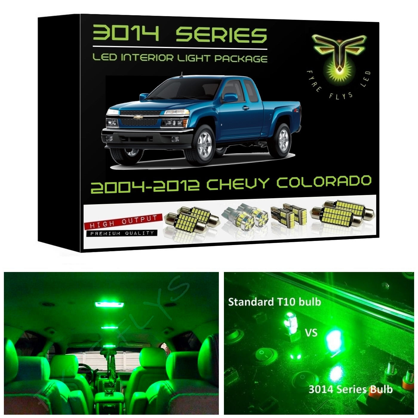 2004-2012 Chevy Colorado Super Bright 3014 Series LED interior light kit