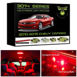 2010-2015 Chevy Camaro Super Bright 3014 Series LED interior light kit