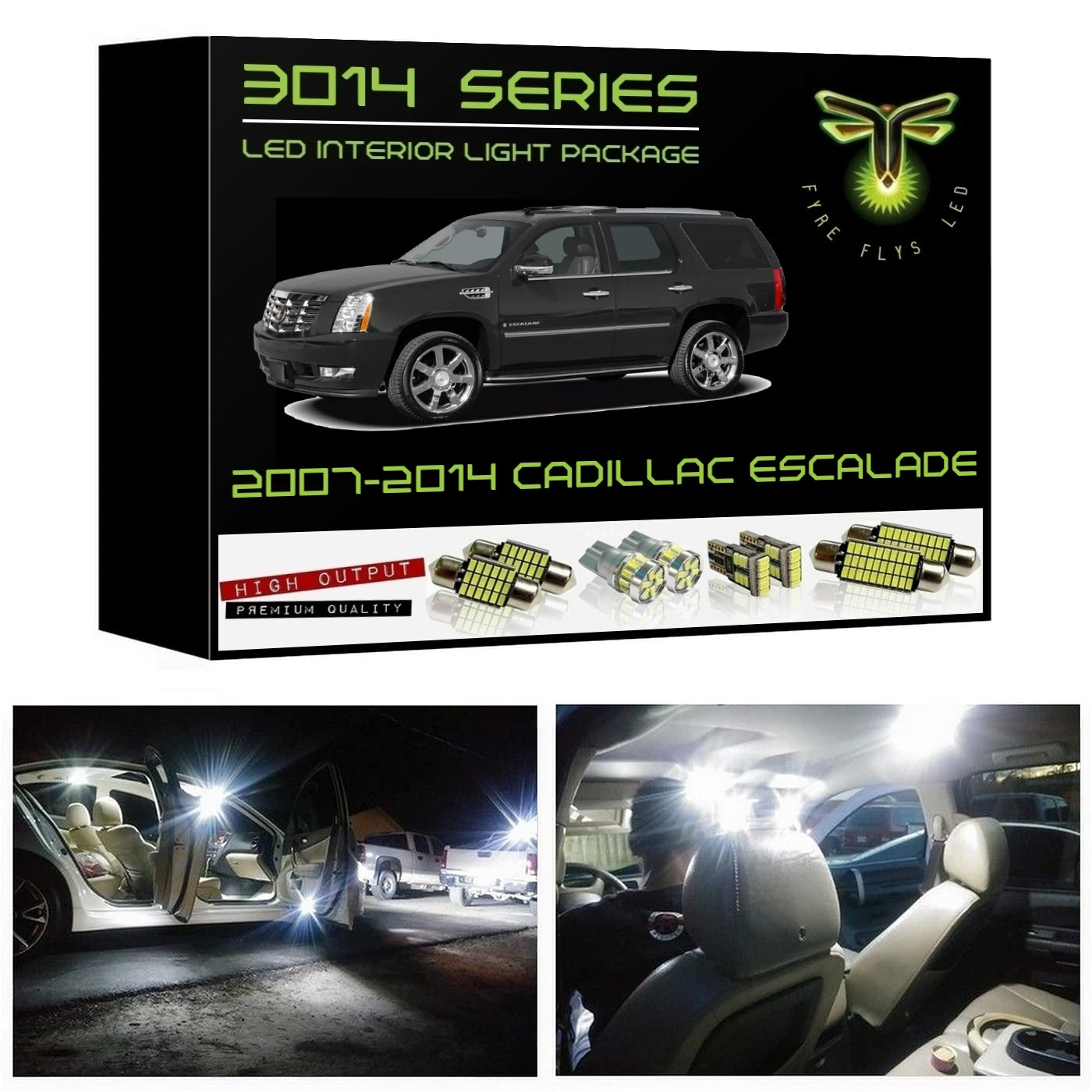 2007-2014 Cadillac Escalade Super Bright 3014 Series LED interior light kit