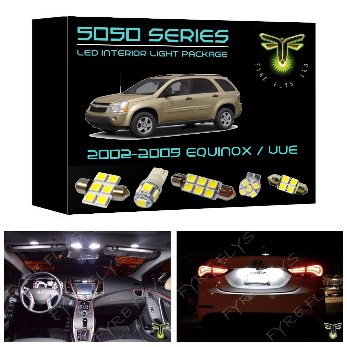2002-2009 Chevy Equinox / Saturn Vue LED interior light kit 5050 Series