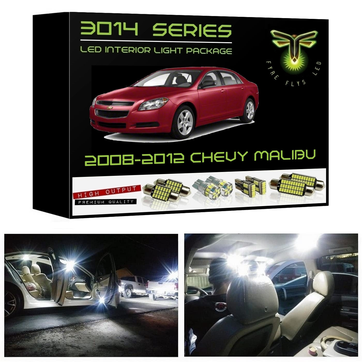 Mr. Brighton 14pc Super White LED Interior Light Kit – For 2009-2012 Chevy Malibu