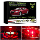 2008-2012 Chevy Malibu Super Bright 3014 Series LED interior light kit