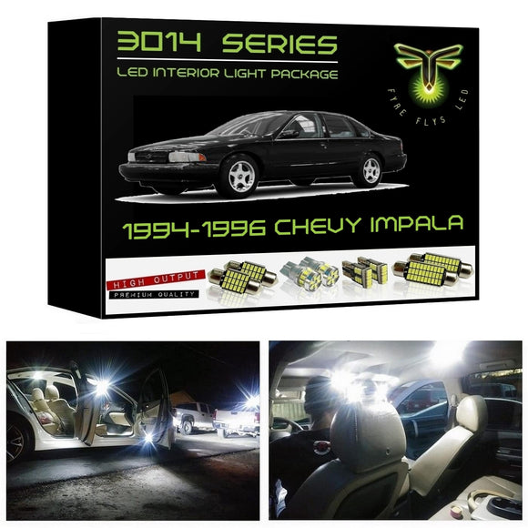 1994-1996 Chevrolet Impala Super Bright 3014 Series LED interior light kit