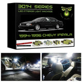 1994-1996 Chevrolet Impala Super Bright 3014 Series LED interior light kit