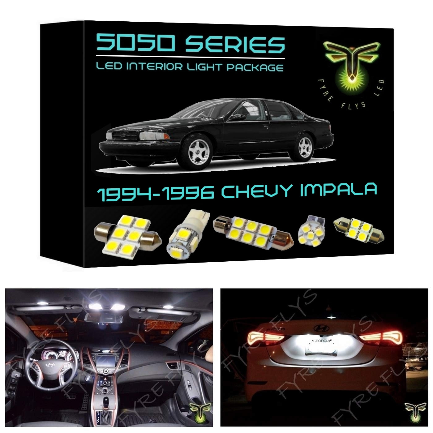 1994-1996 Chevrolet Impala LED interior light kit 5050 Series
