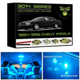 1994-1996 Chevrolet Impala Super Bright 3014 Series LED interior light kit
