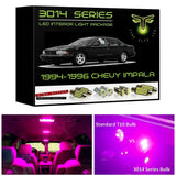 1994-1996 Chevrolet Impala Super Bright 3014 Series LED interior light kit