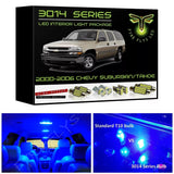 2000-2006 Chevrolet Tahoe or Suburban / GMC Yukon Super Bright 3014 Series LED interior light kit
