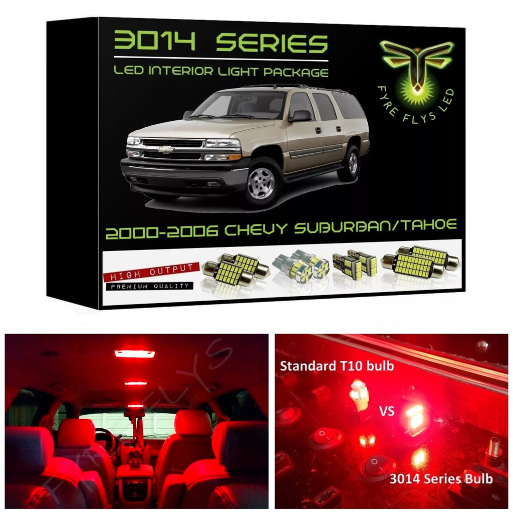 2000-2006 Chevrolet Tahoe or Suburban / GMC Yukon Super Bright 3014 Series LED interior light kit