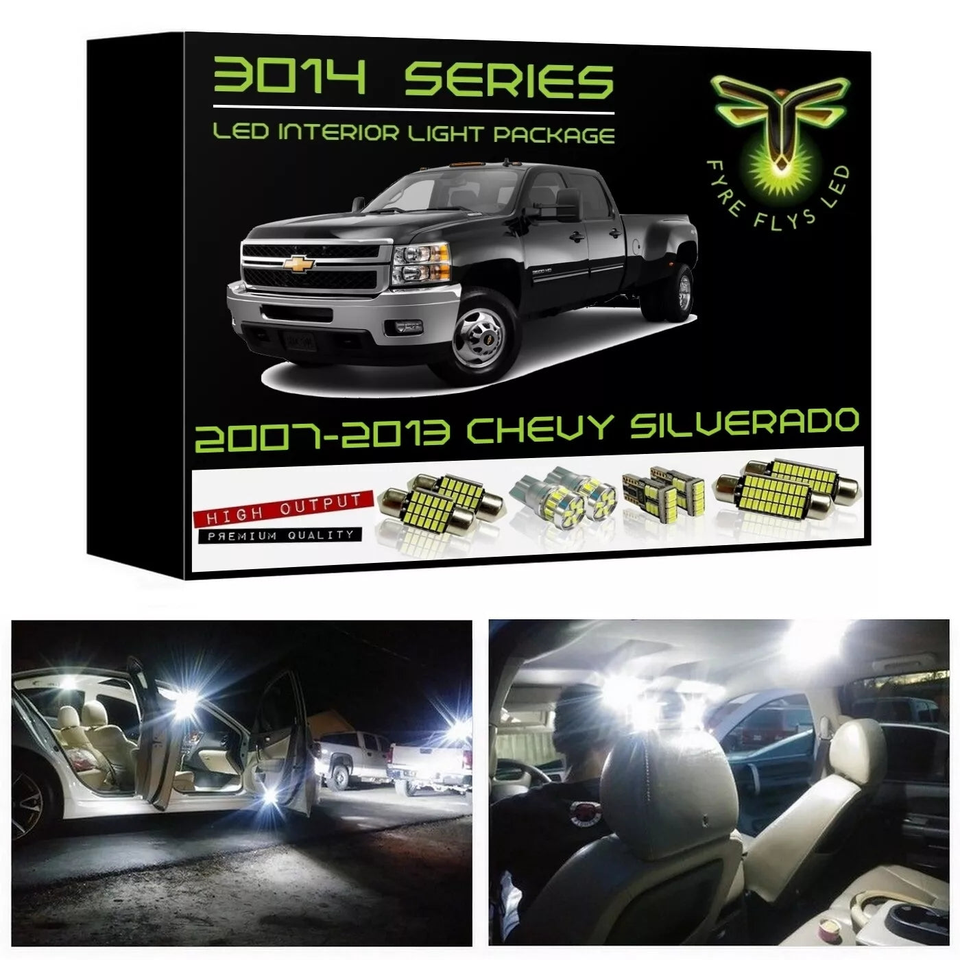 AWALITED 12-Piece LED Interior Light Kit For Chevy Silverado 1999-2006 - Super Bright White Map Dome Door Trunk License Plate Bulbs