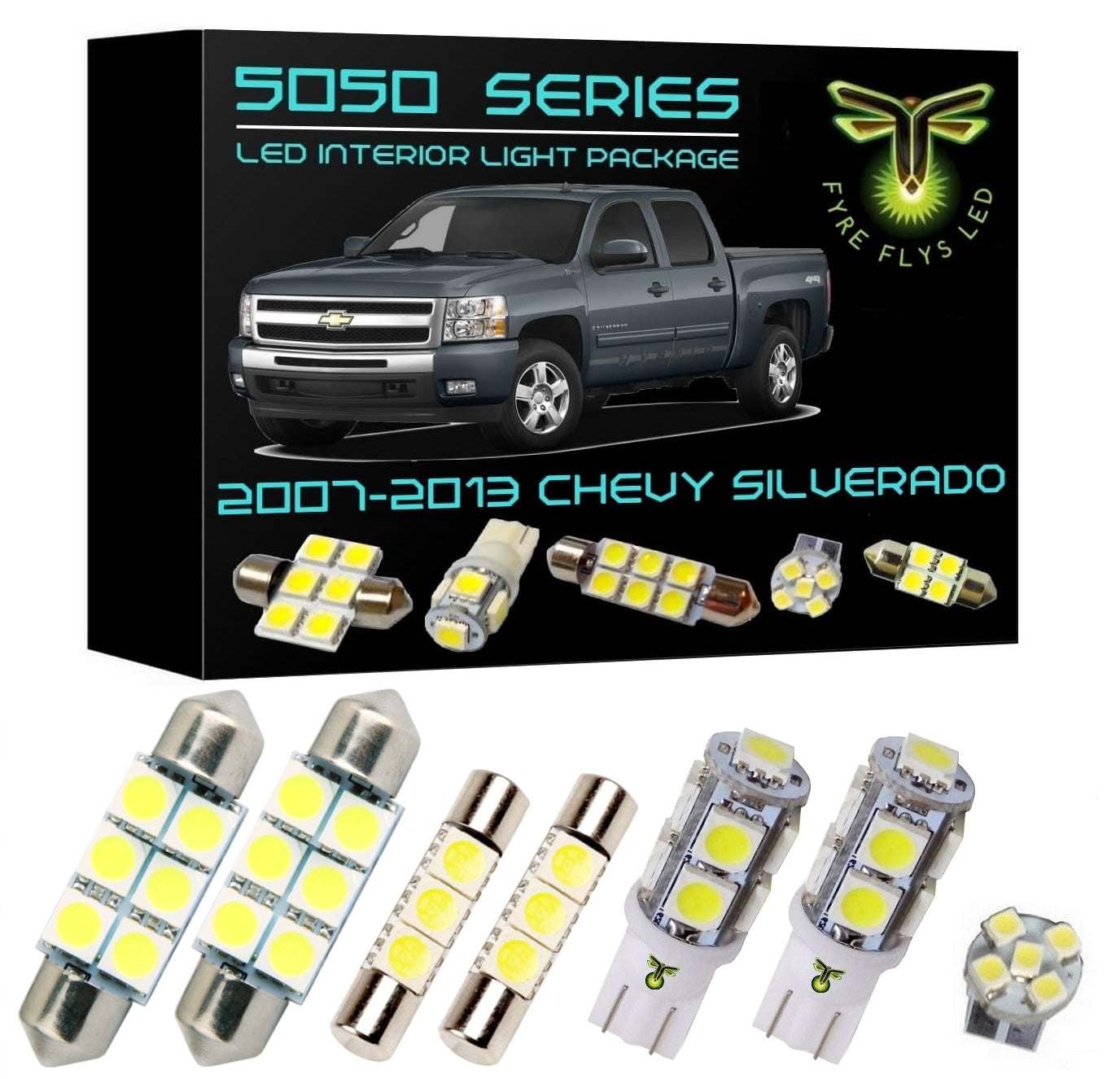 2007-2013 Chevrolet Silverado & Avalanche / GMC Sierra LED interior light kit 5050 Series