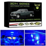 1999-2006 Chevy Silverado / GMC Sierra Super Bright 3014 Series LED interior light kit