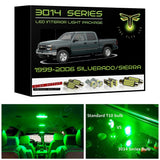 1999-2006 Chevy Silverado / GMC Sierra Super Bright 3014 Series LED interior light kit