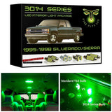 1995-1999 Chevy/GMC Silverado Sierra C1500 K1500 Super Bright 3014 Series LED interior light kit