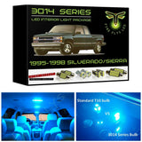 1995-1999 Chevy/GMC Silverado Sierra C1500 K1500 Super Bright 3014 Series LED interior light kit